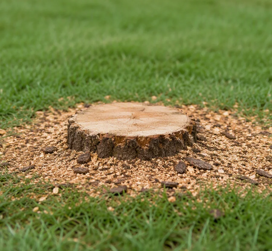 Stump grinding after a tree removal in Williamsport