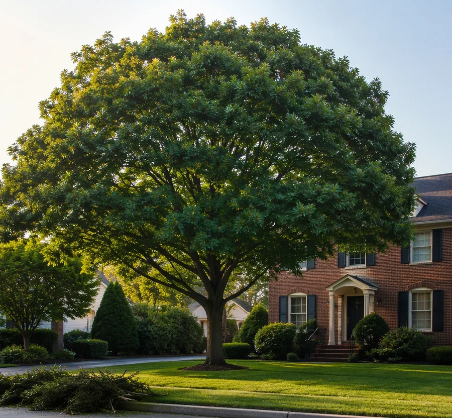 Tree trimming work in a Williamsport yard